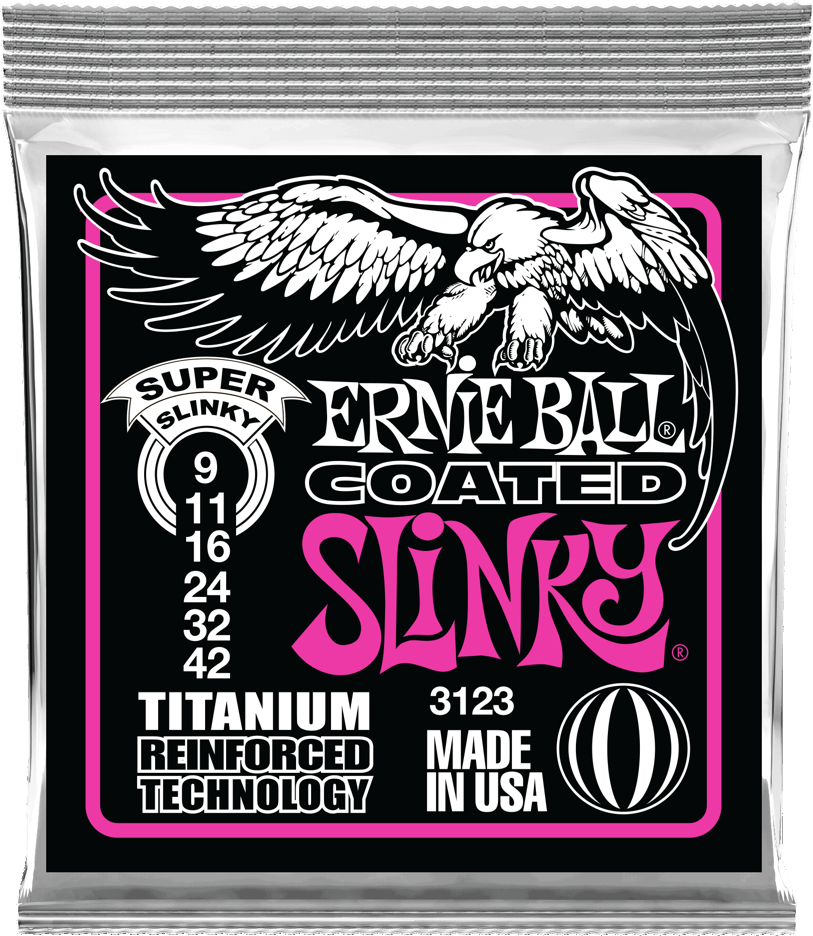 Ernie Ball Super Slinky Coated Titanium P03123